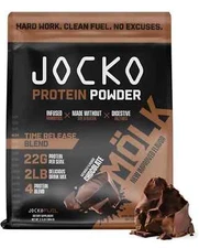 Jocko MOLK Protein Powder, Chocolate Flavor  |  22g Protein  |  2 lb Bags