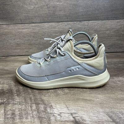 ECCO Core 10041360362 Women 9-9.5 Golf Shoes Gray Concrete Sherbet Mesh Sneakers