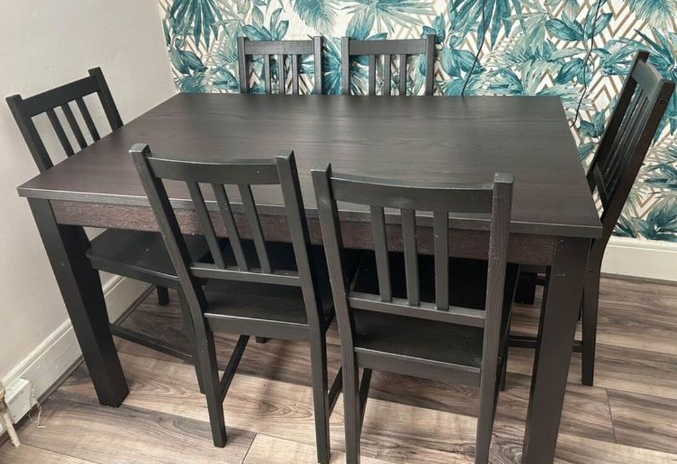 Ikea Dining Table and 6 chairs eBay