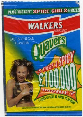 Spice Girls Scary Walkers Quavers Salt & Vinegar Flavour Packet 1997