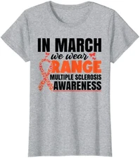 Butterfly Multiple Sclerosis Awareness Month Ladies' Crewneck T-Shirt