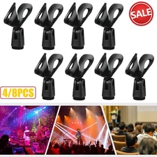 4/8x Universal Microphone Clip Adjustable Mic Clip Holder for Wireless Mic Stand
