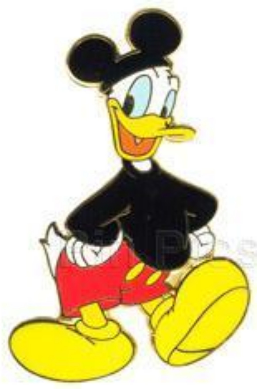 Vintage Disney DONALD DUCK Dressed Real Mickey costume Mouse Ears Hat Pin 28571