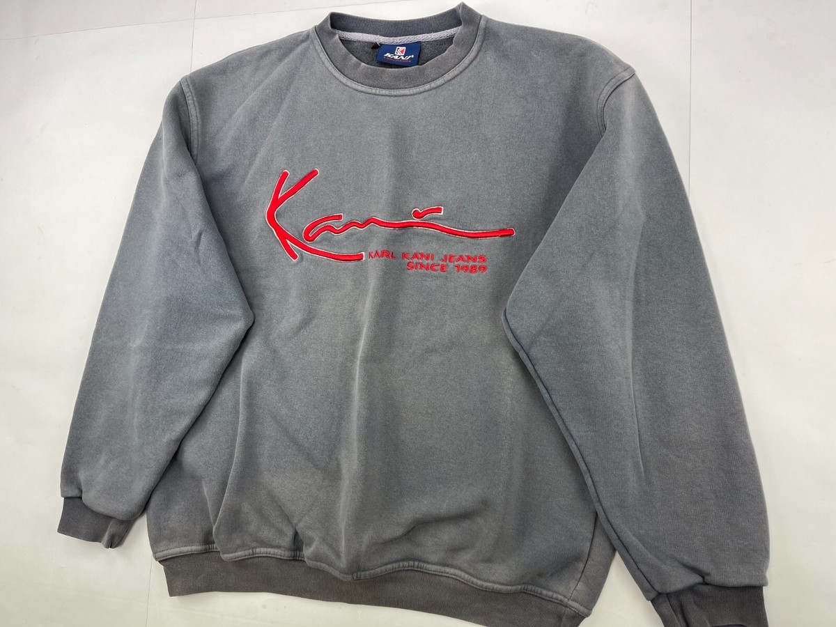 KARL KANI sweatshirt, gray, vintage Kani hoodie, 90s hip hop