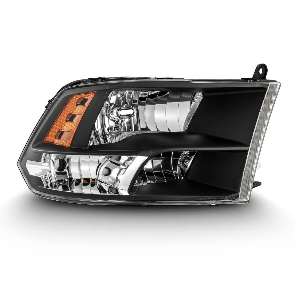 [Anti-Fog] For 2009-2018 Dodge Ram 1500/2500/3500 Black Quad Headlights Assembly Foto 2 de 4