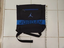 Kids Jordan Backpack (Black and Blue) with zipper and Drawstring