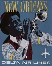 New Orleans 1962 Travel Poster Print  Reproduction Giclee Print 11x17