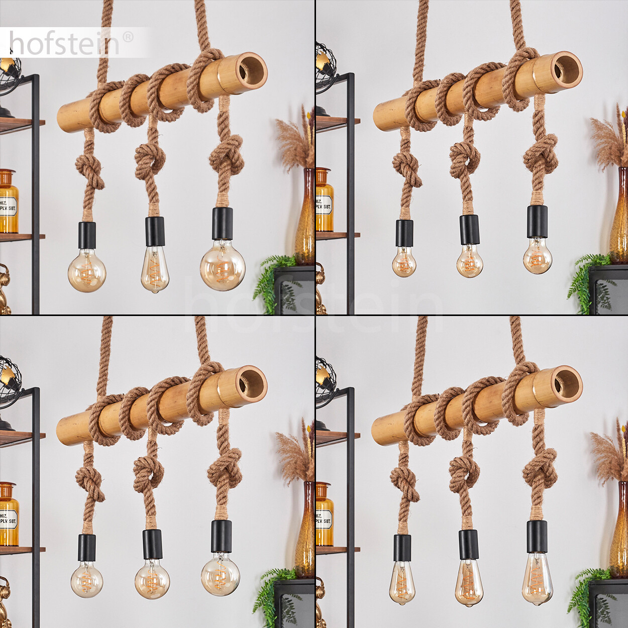 Retro Decken Hänge Lampe Tau Seil Wohn Ess Zimmer Beleuchtung
