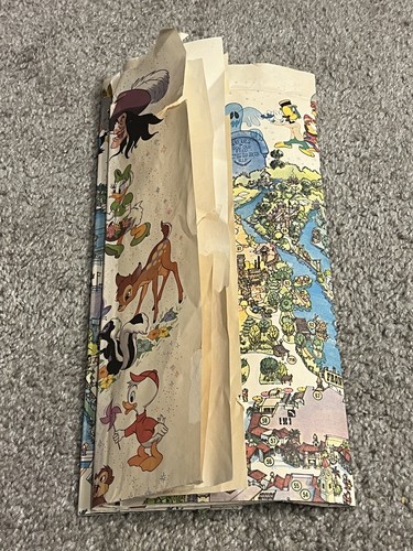 1979 A GUIDE TO THE MAGIC KINGDOM OF WALT DISNEY WORLD MAP - Heavily Damaged - Picture 16 of 16