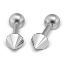 STUDEX Medici Barbell Cone Helix Piercing Surgical Steel Button Earrings
