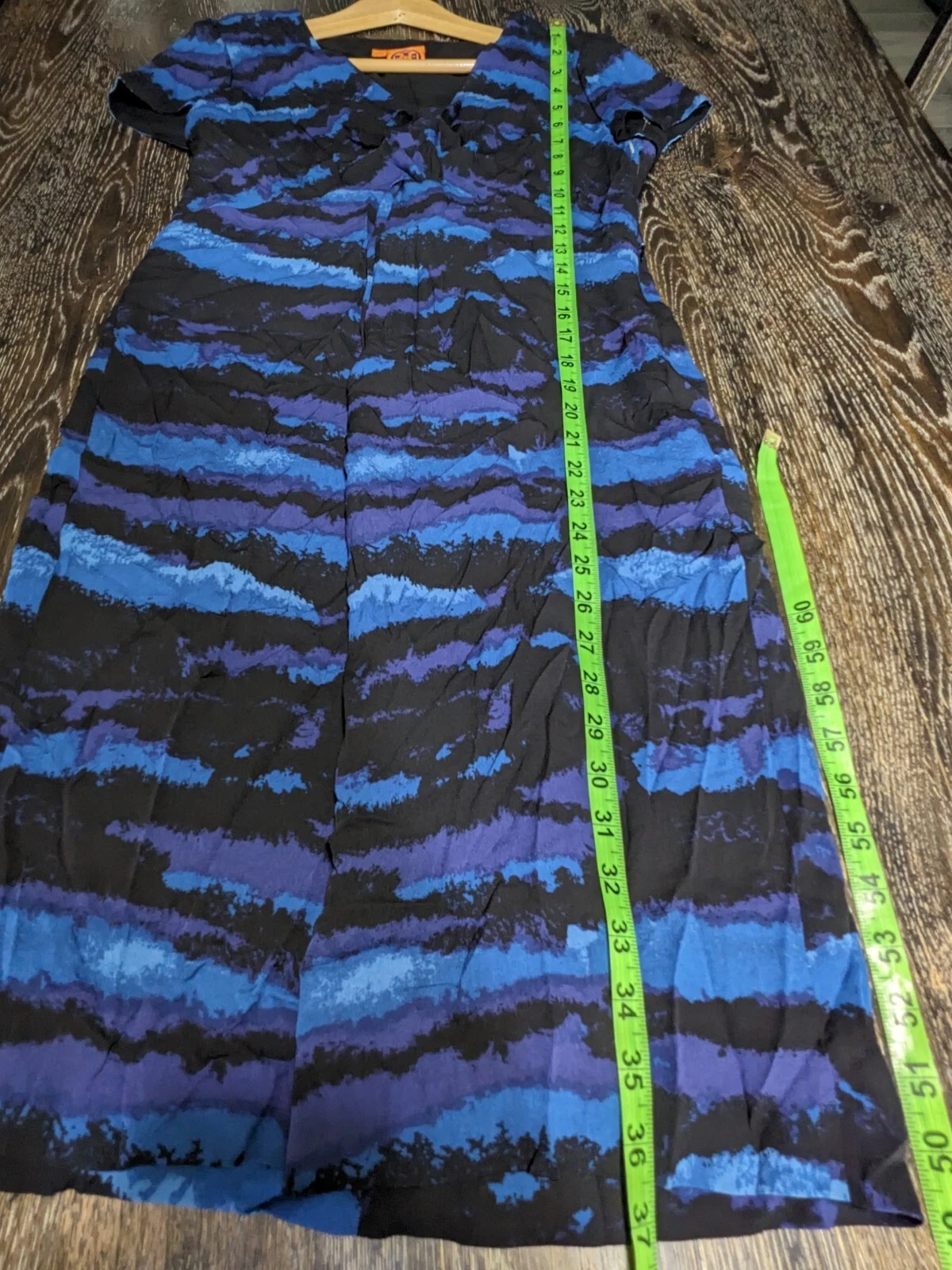 Abito a tubino Tory Burch Kaoy paesaggio seta taglia 6 designer scollo a V corto N84