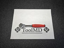 Snap-on Tools INVERTED RED 3/8 Drive Compact Round Head Swivel Ratchet FHCNF72