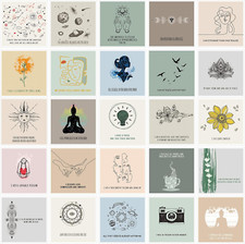 50 Pcs Positive Affirmation Cards for Women, 4 X 4 Inch Daily Meditation Motivat