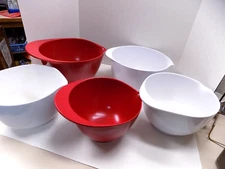 5 Mixing Bowls ROSTI & WILLIAMS SONOMA Melamine Nested Retro VTG MCM Denmark