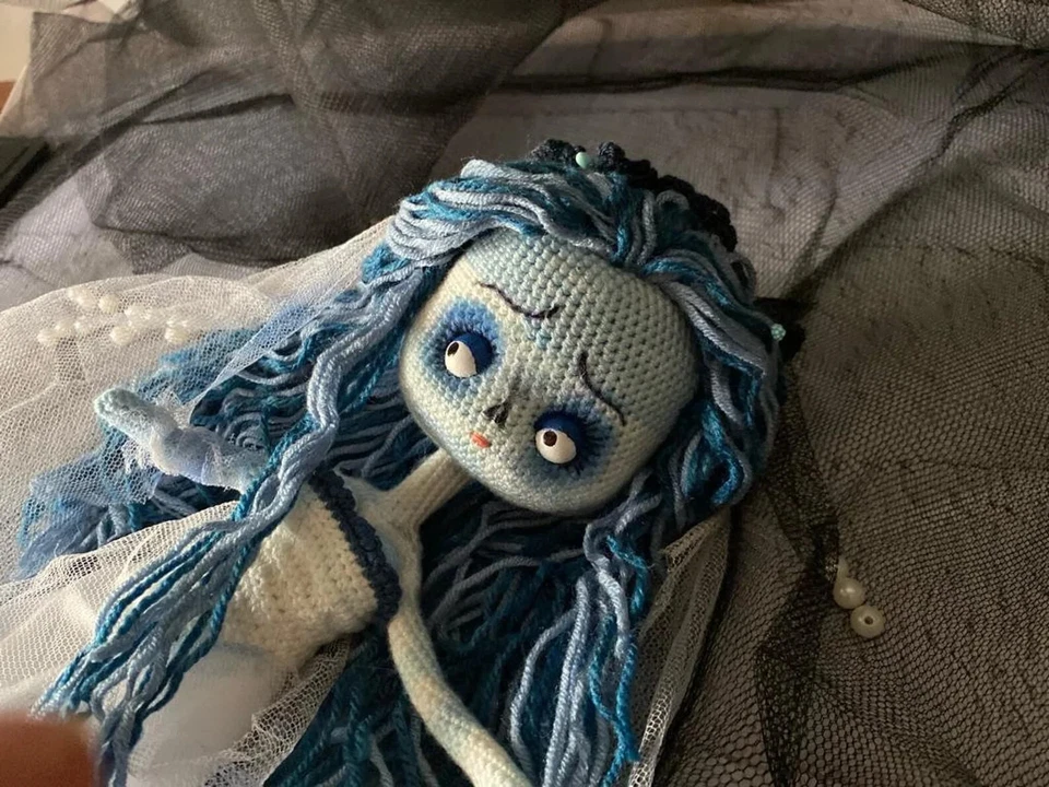 Corpse Bride Crochet , amigurumi, doll, toy, gift, handmade, crochet, - Image 3 of 4