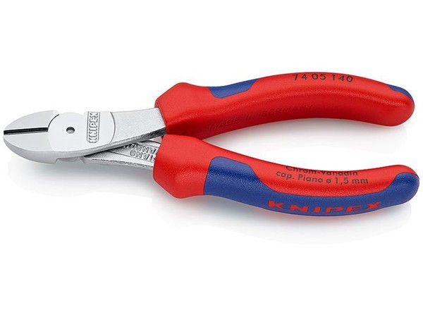 Knipex Kraft-Seitenschneider Verchromt Mit Mehrkomponenten-HüLlen 140 Mm-image