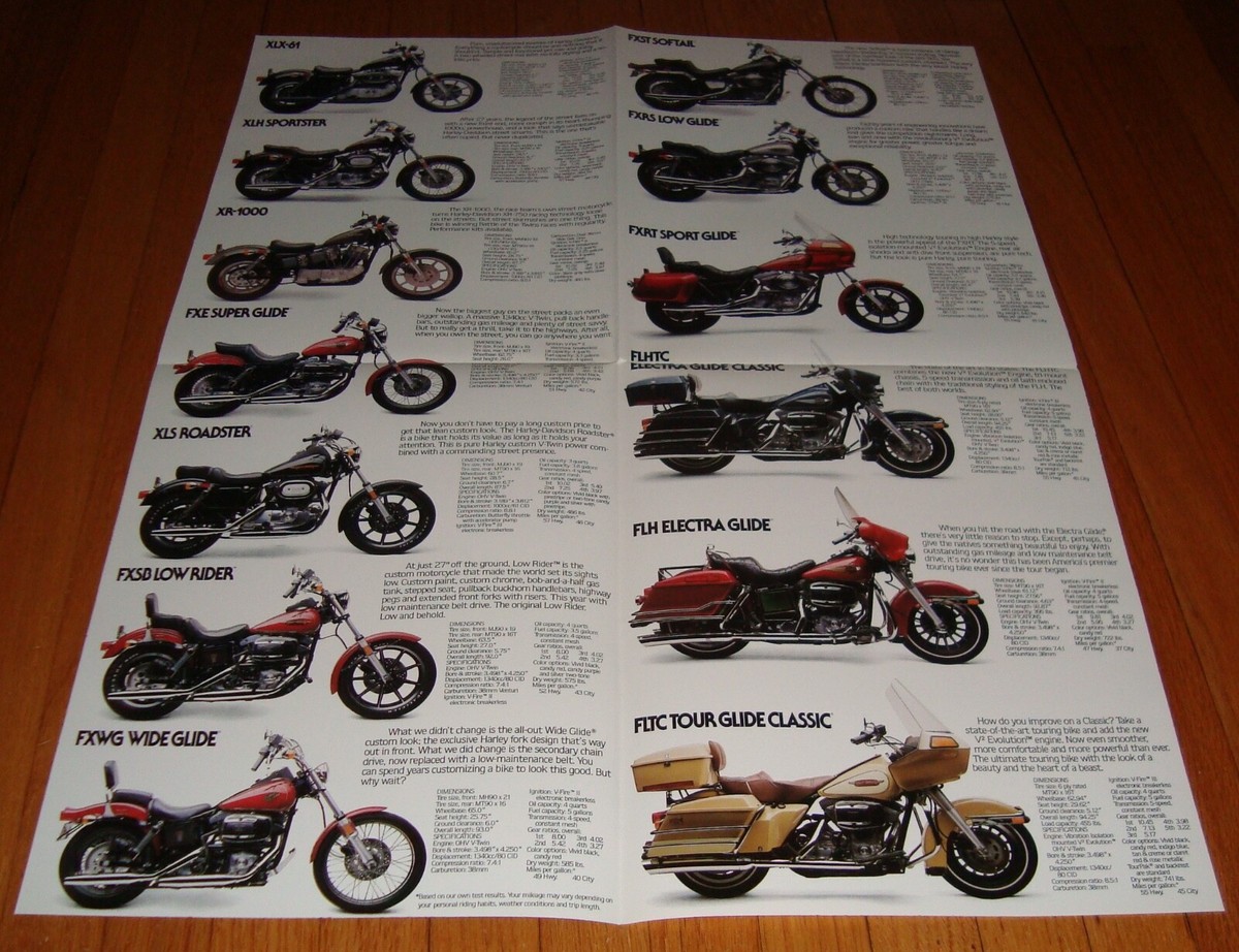 Original 1984 Harley Davidson Motorcycle Full Line Sales Brochure