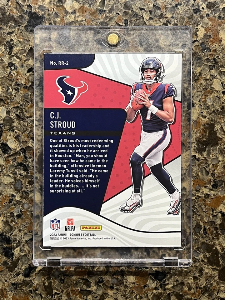 2023 Panini Donruss Football C.J. Stroud Rookie Revolution #RR2 Refractor (RC) - Image 2 of 4