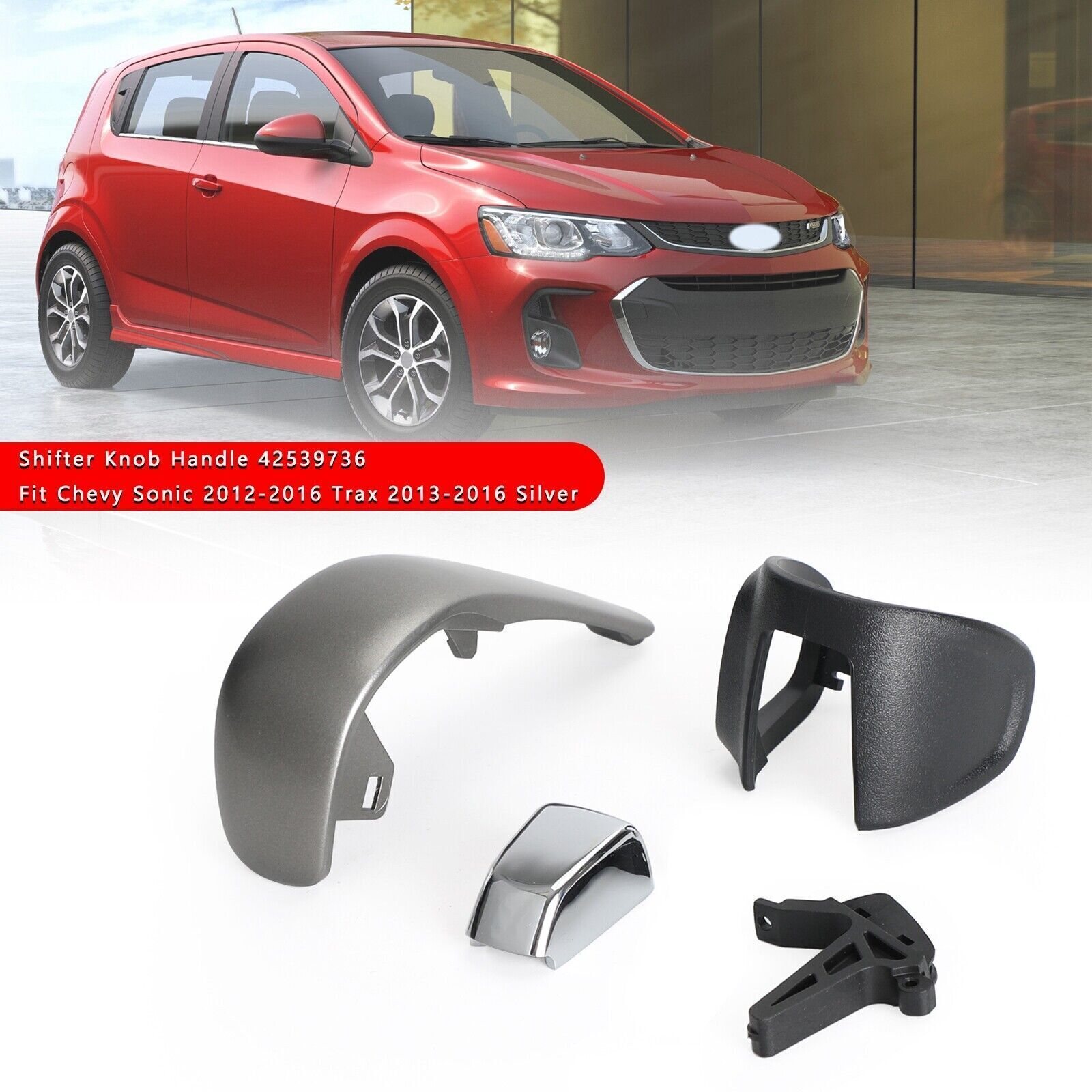 Shifter Knob Handle 42539736 Fit Chevy Sonic 2012-2016 Trax 2013-2016 Silver U4