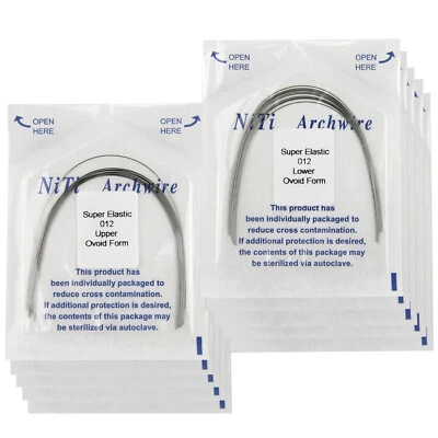 10 Pcs Dental Ortho Arch Wire Round Super Elastic NiTi Ovoid/Natural For Braces