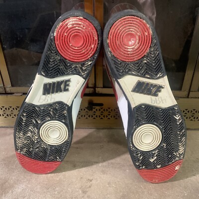 Vintage RARE Nike Air Swoosh 80s Black Red White 890203FT2 Sneaker