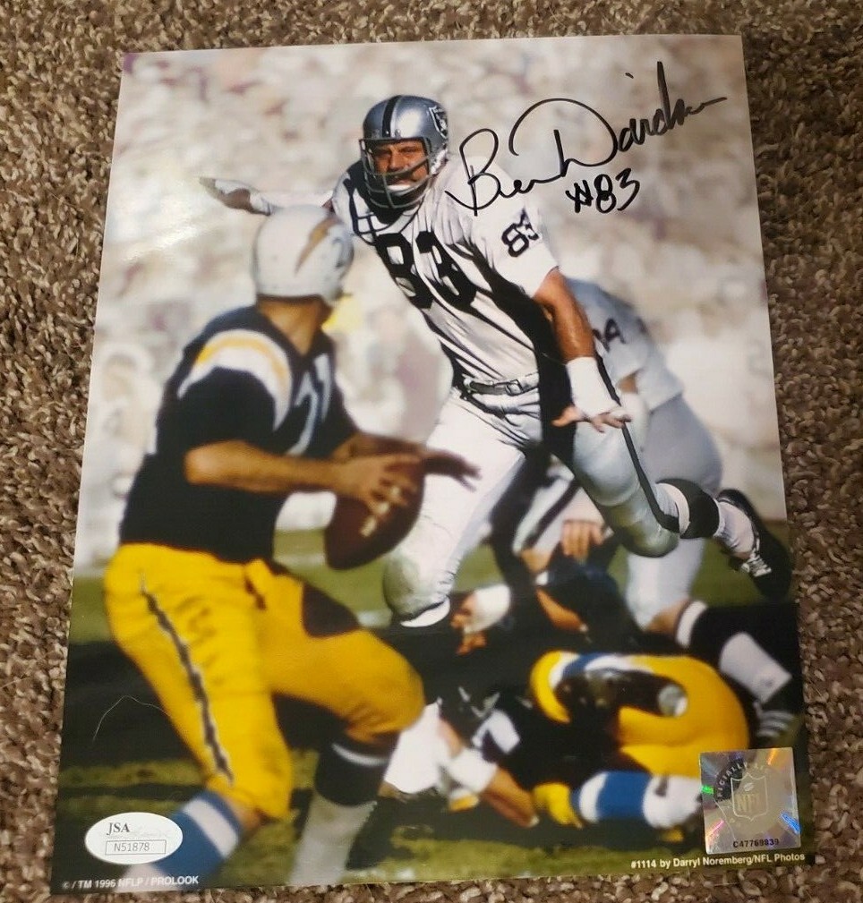 BEN DAVIDSON SIGNED AUTO AUTOGRAPH 8X10 PHOTO OAKLAND RAIDERS JSA 
