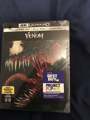 Venom 4K Ultra HD Best Buy Exclusive Steelbook Edition Project Pop Art NEW