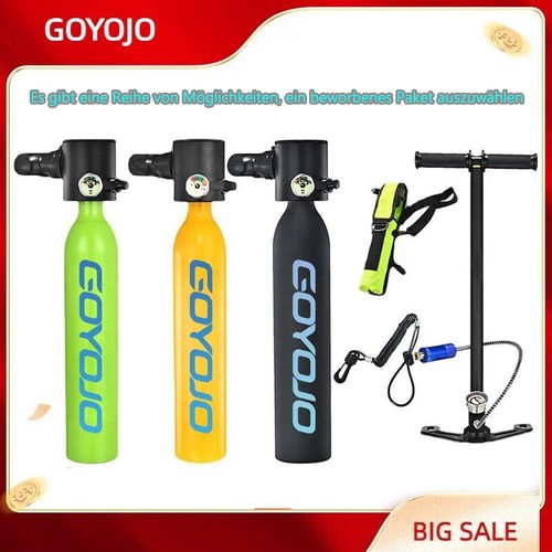 0.5L/1L Scuba Tank Diving Depth Refillable Snorkel Air Tank Cylinder Oxygen Set - Picture 2 of 59
