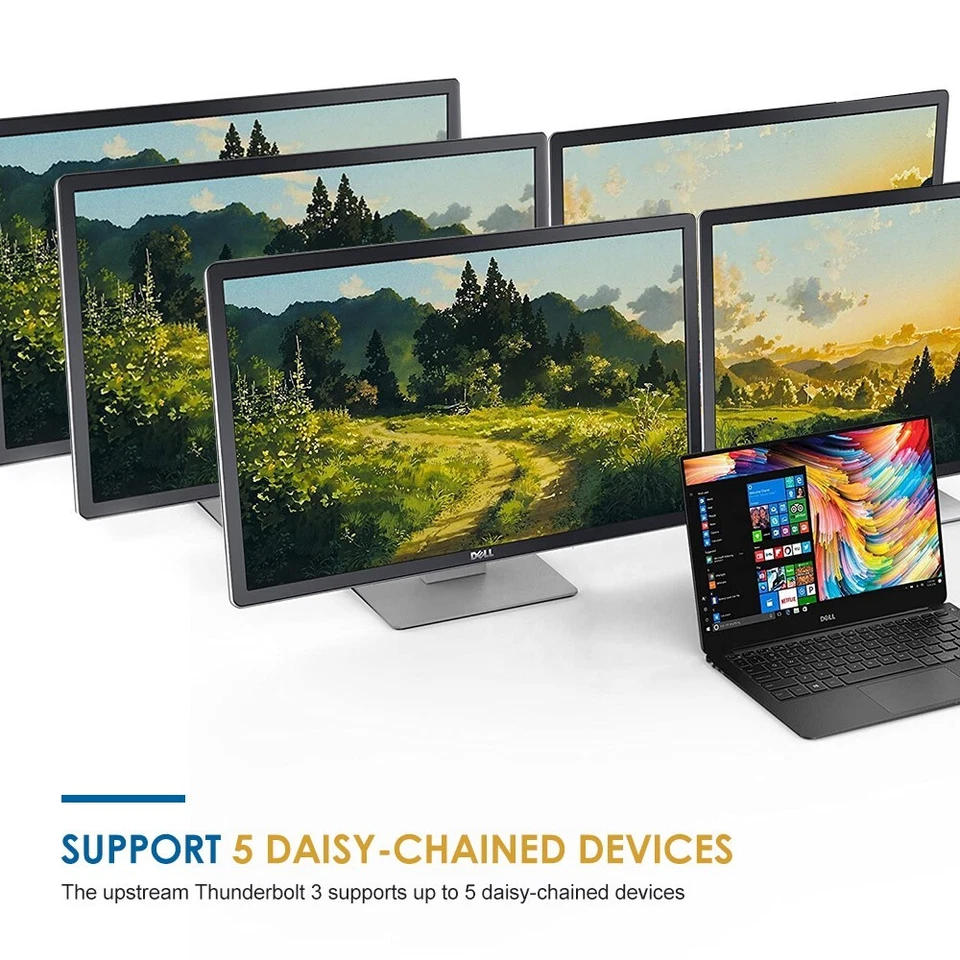 Thunderbolt 3 , 9 in 1 Universal 4k Docking Station Compatible with APPLE and PC - Image 4 of 4