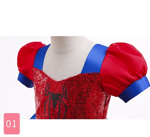Kids Spider-Man Dress Girls Spiderman Costume Superhero Cosplay Fancy Tutu Dress - Picture 9 of 22