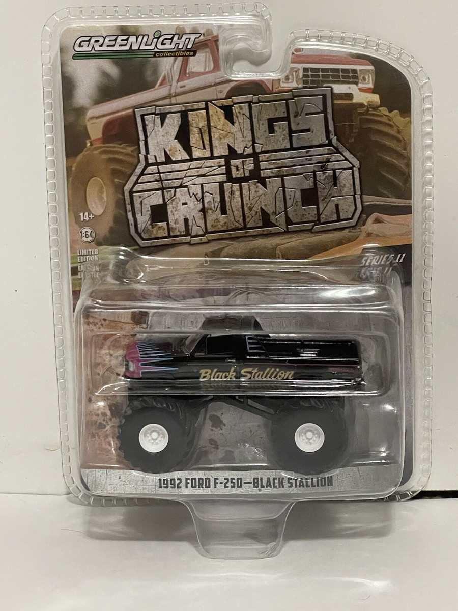 GreenLight 1:64 Kings Of Crunch 1992 Ford F250 Black Stallion