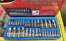 ATE Pro Tools 88226 1/4″ & 1/2″ Drive Hex Bit Socket Set 32pc SAE 5/64″ to 3/4″,