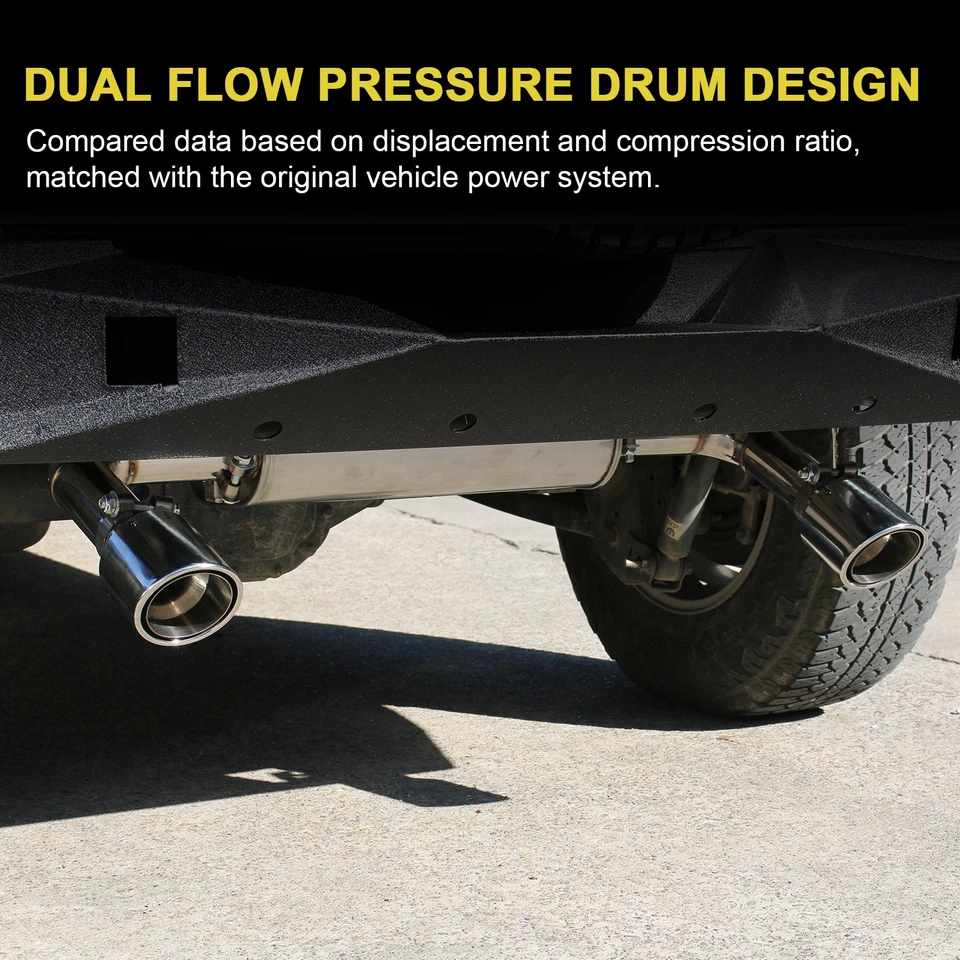 Exhaust System Sliver Rolled Muffler Tip Fits 2007-2018 Jeep Wrangler JK 2/4DR Foto 4 de 4