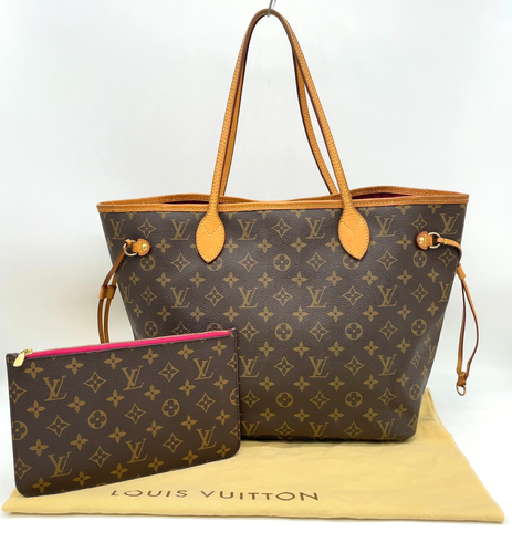 Auténtico bolso de hombro Louis Vuitton con monograma Neverfull MM M40156 con bolsa NS080869