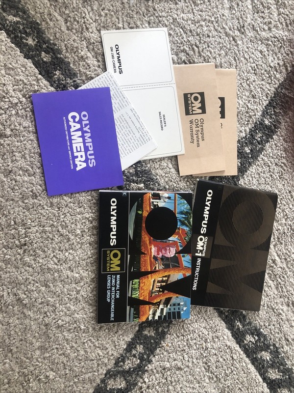 Olympus OM-1 Instruction Manual Vintage Mint