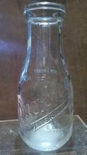 Vintage Weaver Quality Blue Ribbon Dairy Milk Bottle One Pint Made In USA