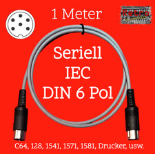 Commodore C 64 C64 128 Plus4 cavo floppy seriale IEC 1 metro 1541 1571 1581