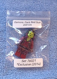 LEGO Marvel Gamora Minifigure sh0124 Dark Red Suit &ndash; GOTG Set 76021 Exclusive...