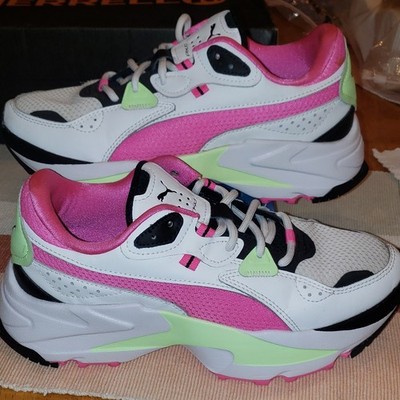 PUMA Orkid Neon White Luminous Pink Black Green Sneaker 385400-01 Women