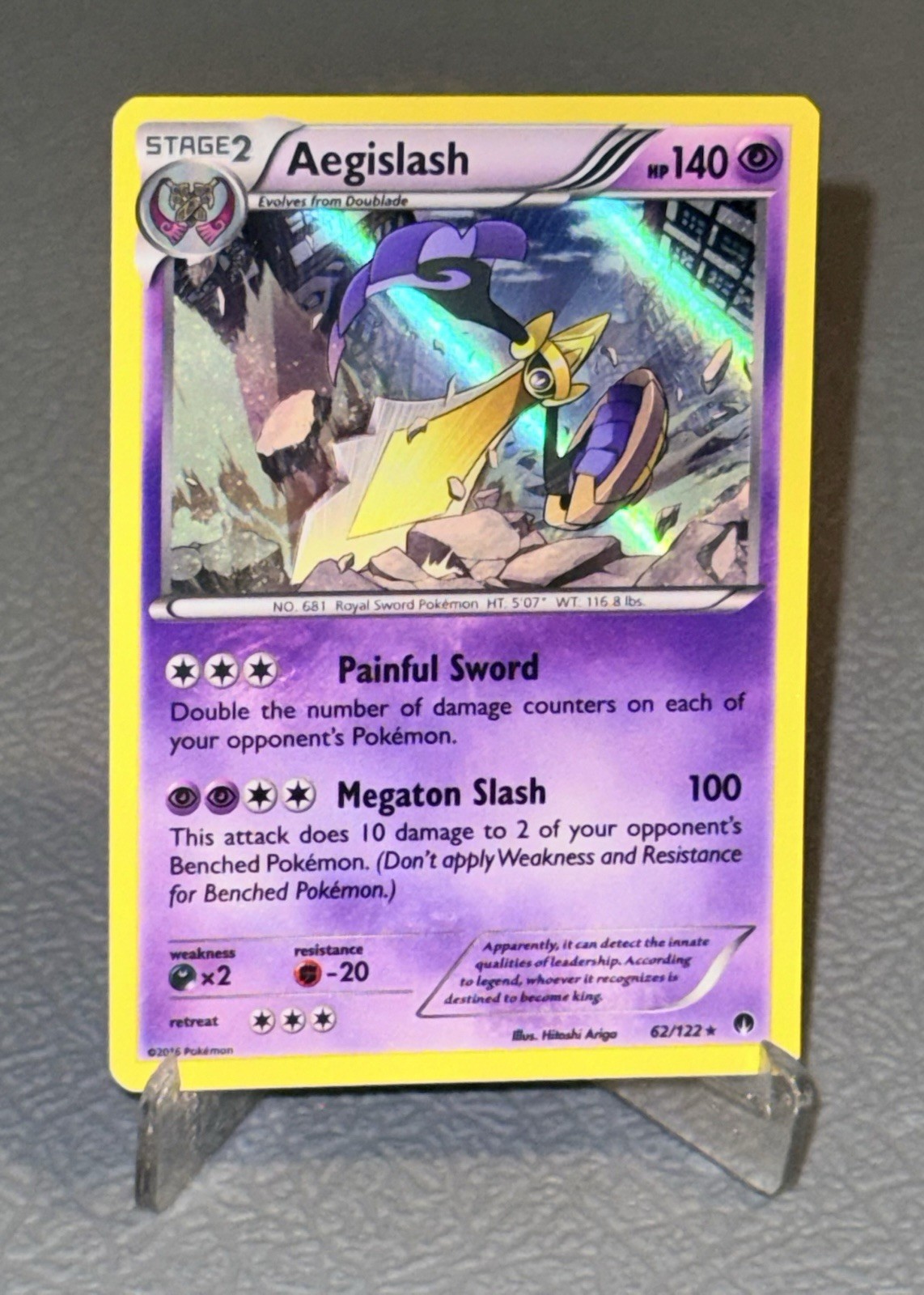 Pokémon TCG XY Breakpoint Aegislash 62/122 Holo Rare NM/VLP+ 💎