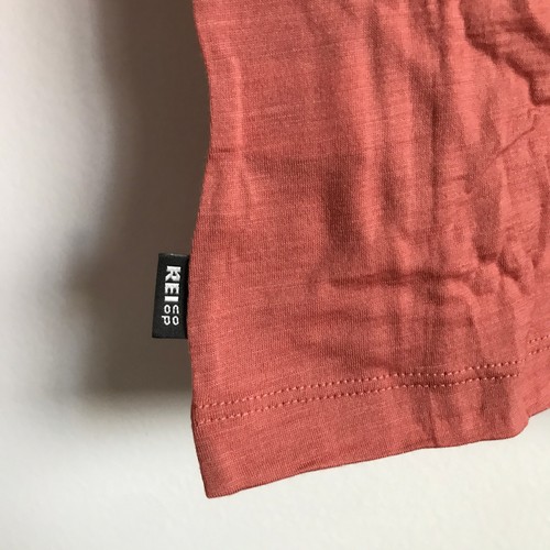 REI Half Zip Wool Shirt Kids 14-16 Rust Red Long Sleeve Pullover Base Layer - Picture 5 of 9