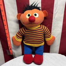 ERNIE Sesame Street vtg plush Knickerbocker toy 13" stuffed Muppet 1970s