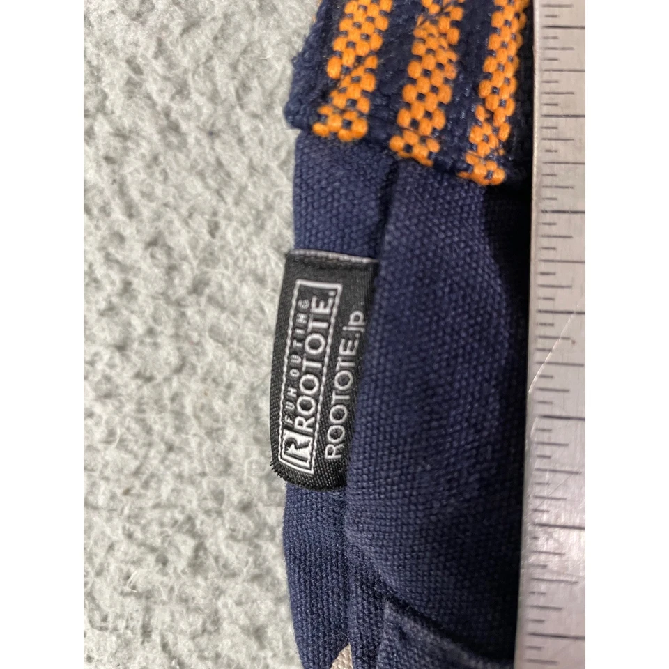 ROOTOTE Divertido Bolso de Hombro Salida Japonés Conejo Conejo Azul Marino Bolso de Lona Foto 4 de 4