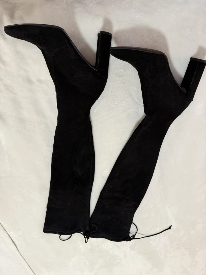 Stuart Weitzman Women's Suede Thigh High Boots - Image 4 of 4