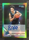 Brandon Clarke 2019-20 Panini Donruss Rated Rookie Green Flood Auto GRIZZLIES