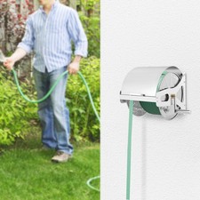 Wall-mounted, Floor-mounted Long Lasting 360??garden Hose Reel Metal Hose Reel