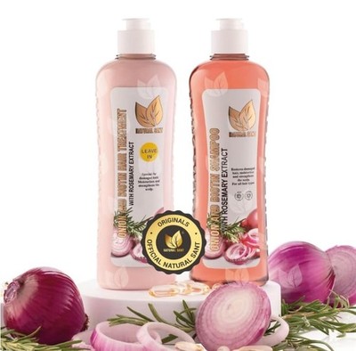 NATURAL SANT - Onion Biotin and Rosemary Shampoo & Treatment Set for Stronger