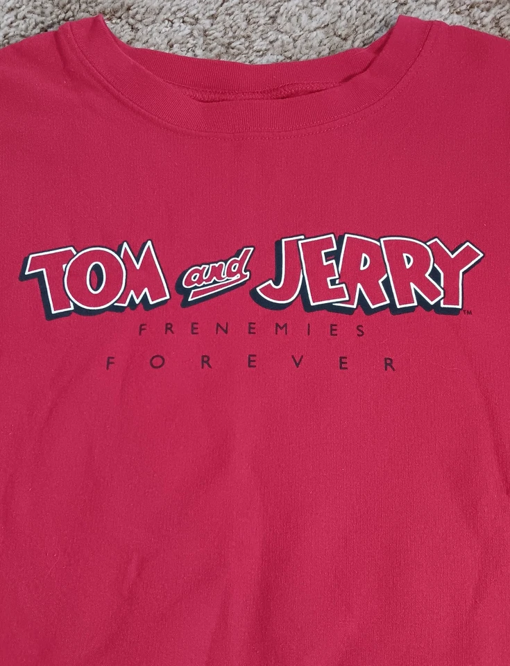 Sudadera roja manga larga Tom and Jerry para niño talla mediana (7-9) Foto 3 de 4