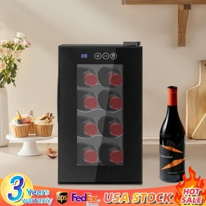 8-Bottle Refroidisseur de vin intégré LED Réfrigérateur de refroidissement à vin léger autonome