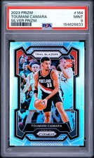 Toumani Camara PSA 9 2023-24 Panini Prizm Silver Prizms Rookie Card RC #164 (A). rookie card picture